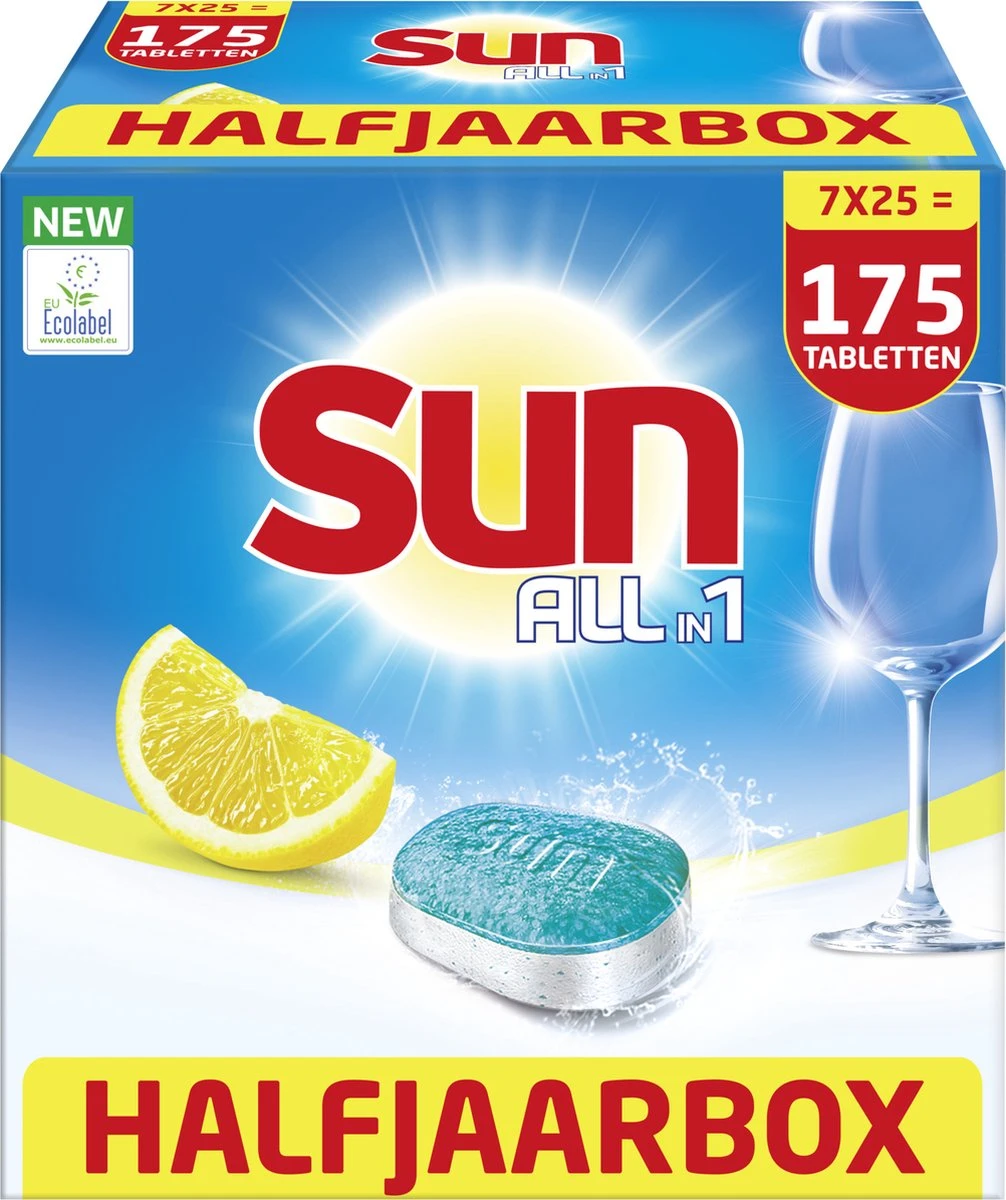 Sun All-in-1 Normaal Vaatwastabletten - 7 x 25 tabletten - Voordeelverpakking SUN® Sun All-in-1 Normaal Vaatwastabletten - 7 X 25 Tabletten - Voordeelverpakking -Huishoudelijke Artikelen Winkel 1006x1200 2