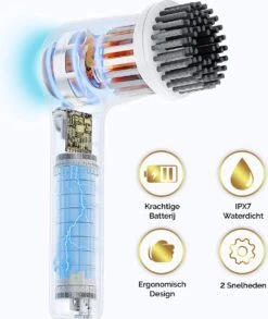 MostEssential Premium Elektrische Schoonmaakborstel 2023 Model – Elektrische Schrobber - Schrobborstel - Poetsmachine – Voor Badkamer Of Keuken - Inclusief 4 Borstelkoppen -Huishoudelijke Artikelen Winkel 1013x1200 1