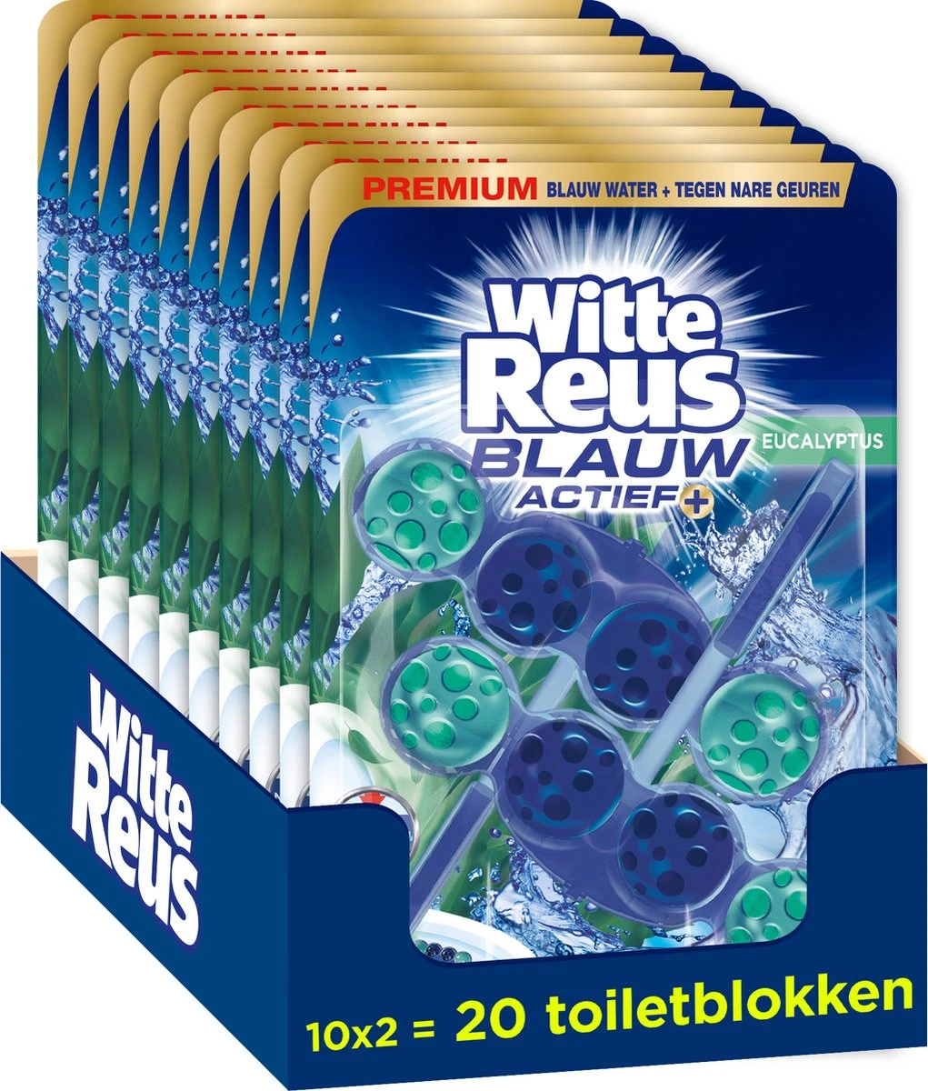 Witte Reus Blauw Actief Toiletblok - Eucalyptus - WC Blokjes Voordeelverpakking - 20 stuks Witte Reus Blauw Actief Toiletblok - Eucalyptus - WC Blokjes Voordeelverpakking - 20 Stuks -Huishoudelijke Artikelen Winkel 1021x1200 9