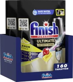 Finish Ultimate Infinity Shine Citroen Vaatwastabletten - 160 Capsules