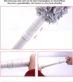 Plumeau/met Telescoopsteel/uitschuifbaar/microvezel Buigbare Borstelkop/9 X 126cm Max-lengte179cm -Huishoudelijke Artikelen Winkel 1076x1200