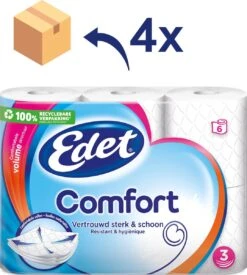 Edet Comfort Toiletpapier - 3-laags - 24 Rollen -Huishoudelijke Artikelen Winkel 1077x1200 2