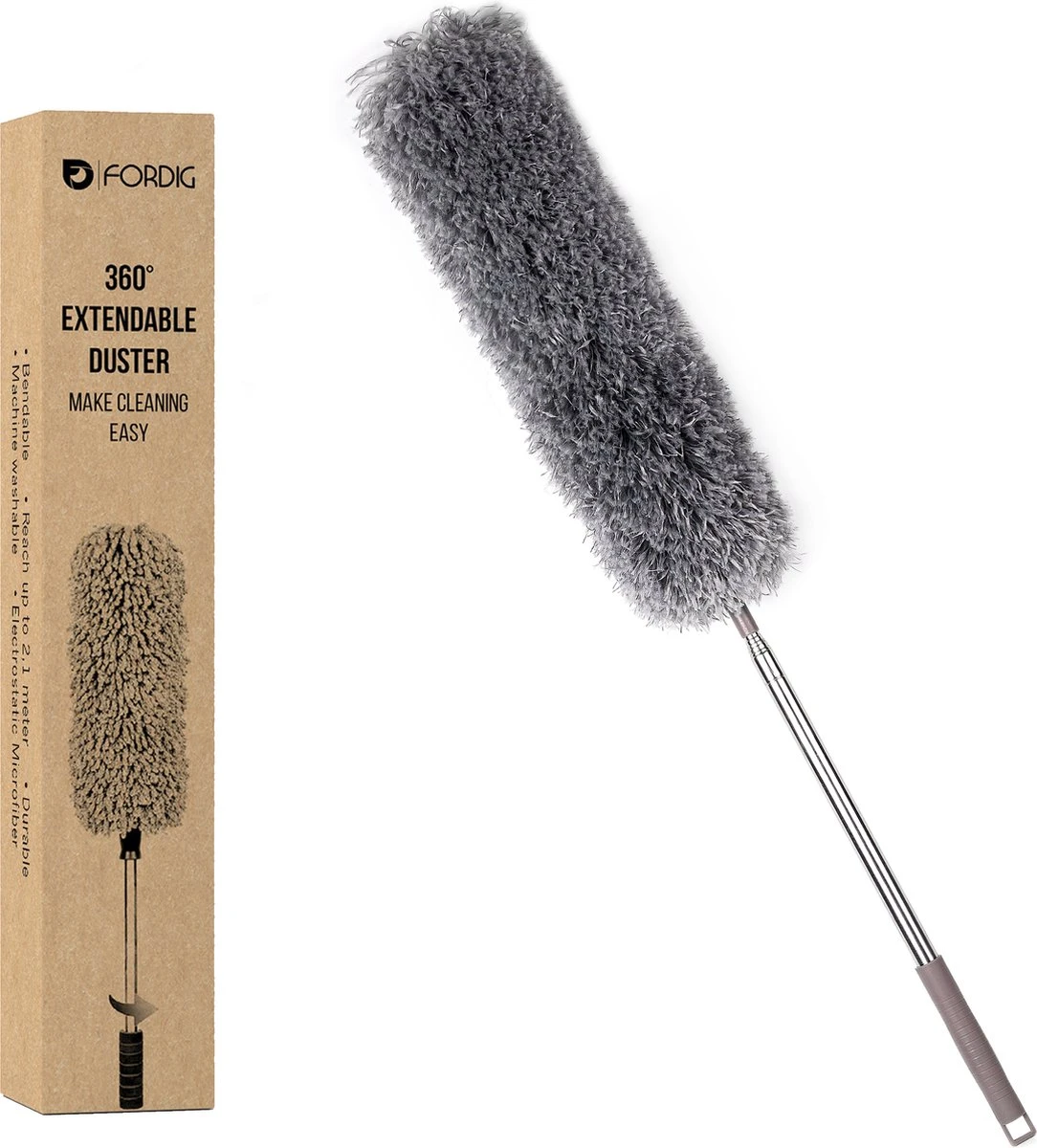 ForDig Telescopische Plumeau Microvezel - Duster met Telescoopsteel Uitschuifbaar tot 250 cm - Wasbaar - 360 Graden Draaibaar ForDig Telescopische Plumeau Microvezel - Duster Met Telescoopsteel Uitschuifbaar Tot 250 Cm - Wasbaar - 360 Graden Draaibaar -Huishoudelijke Artikelen Winkel
