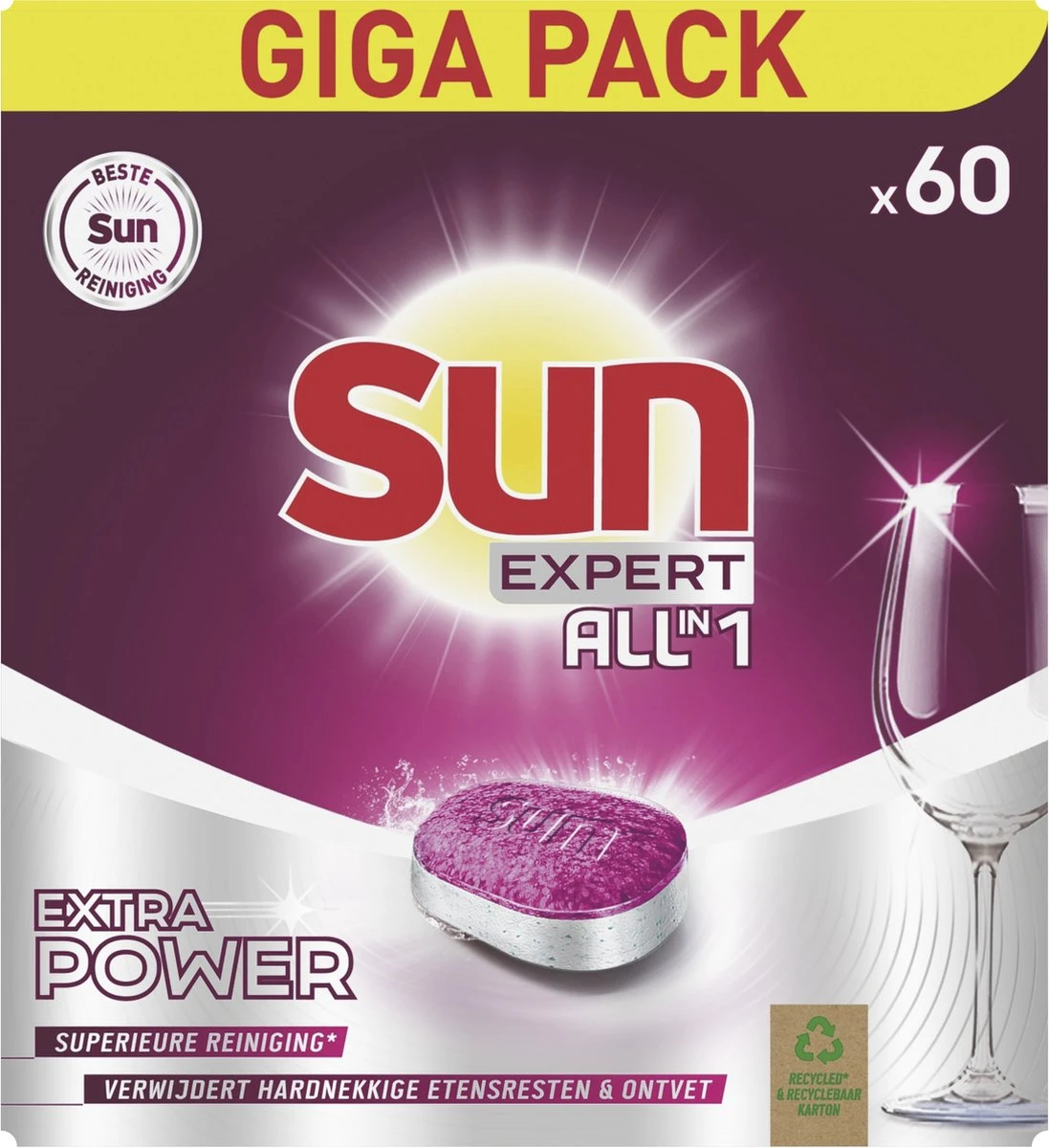 Sun Expert All-in 1 Vaatwastabletten - 60 tabletten - Voordeelverpakking SUN® Sun Expert All-in 1 Vaatwastabletten - 60 Tabletten - Voordeelverpakking -Huishoudelijke Artikelen Winkel