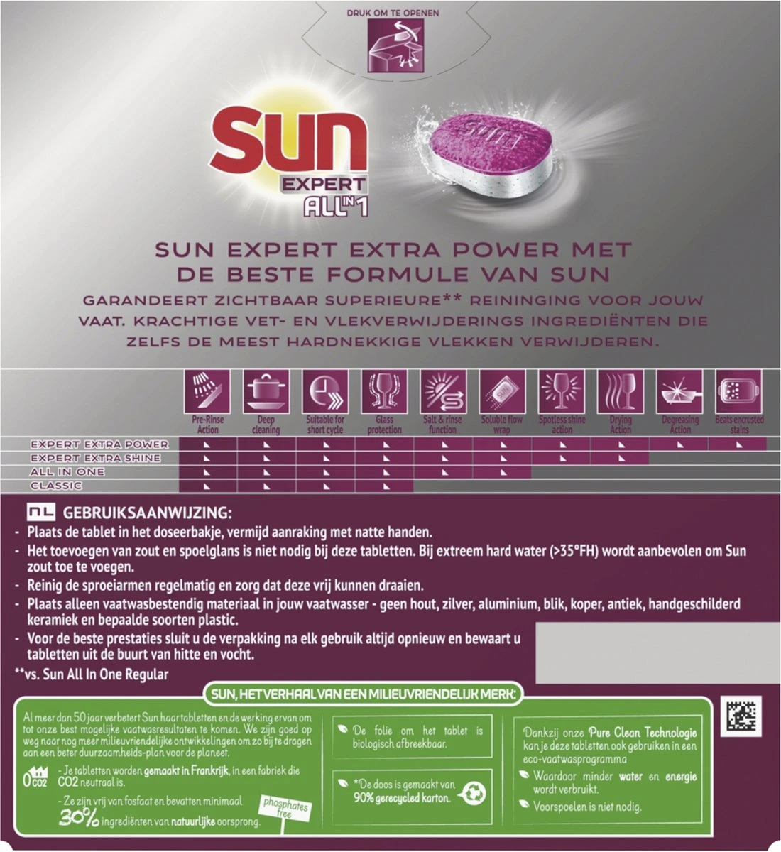 Sun Expert All-in 1 Vaatwastabletten - 60 tabletten - Voordeelverpakking SUN® Sun Expert All-in 1 Vaatwastabletten - 60 Tabletten - Voordeelverpakking -Huishoudelijke Artikelen Winkel