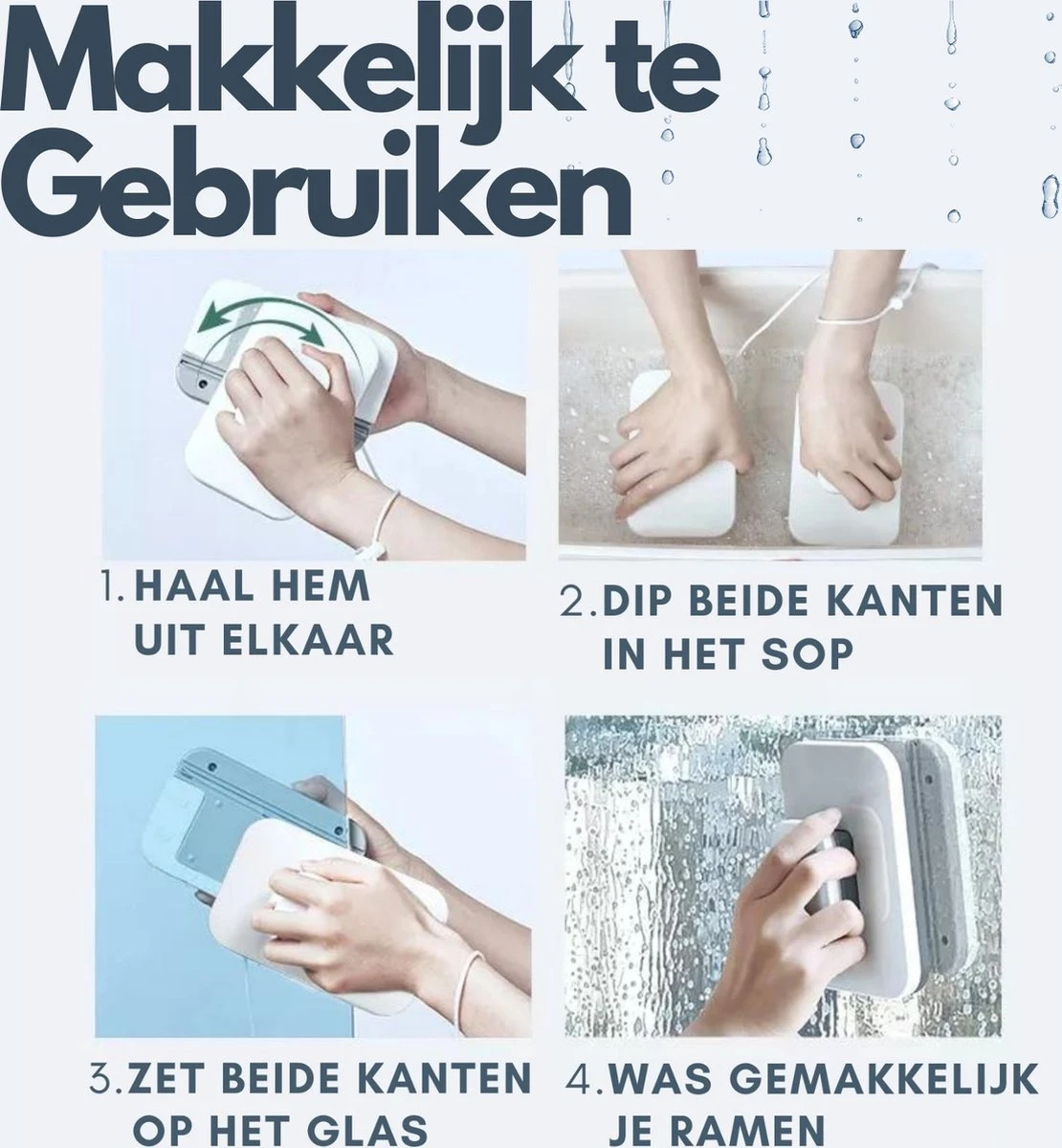 Levine Magnetische Ramenwasser - Ruitenreiniger - Herbruikbare Reiniging Pads Levine Magnetische Ramenwasser - Ruitenreiniger - Herbruikbare Reiniging Pads -Huishoudelijke Artikelen Winkel 1110x1200 2