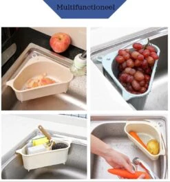 Cless - Gootsteenzeef – Grijs Zeef – Gootsteen Afvalbakje – Opvangbakje – Spoelbak – Afdruipbakje -Huishoudelijke Artikelen Winkel 1119x1200 7