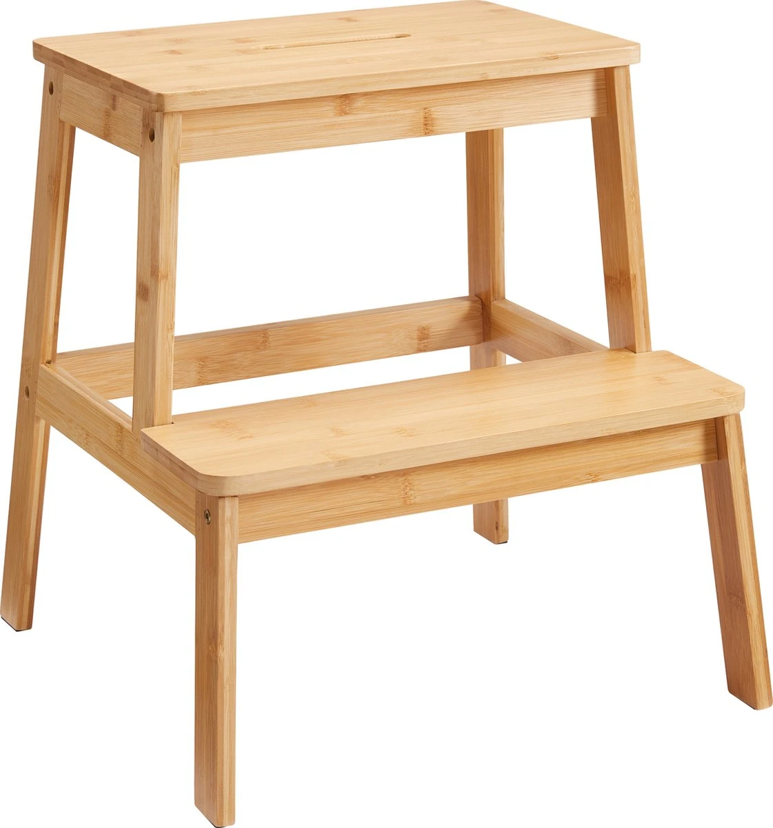 ACAZA Krukje in 2 Niveaus - Houten Opstapje - Bruin ACAZA Krukje In 2 Niveaus - Houten Opstapje - Bruin -Huishoudelijke Artikelen Winkel 1121x1200 1