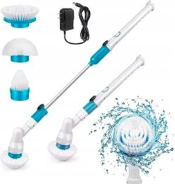 Merkloos Elektrische Schoonmaakborstel - Draadloos - 3 Opzetstukken - Oplaadbaar - Schrobber - Poetsmachine - Schoonmaak Middelen - Schoonmaak Borstel - Schrobborstel - Badkamer / Keuken - Poetsmachine - Polijstmachine - Reinigingsborstel