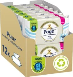 Page Puur Vochtig Toiletpapier - Extra Duurzaam Vochtig Wc Papier - 12 X 38 Stuks - Voordeelverpakking -Huishoudelijke Artikelen Winkel 1140x1200 6