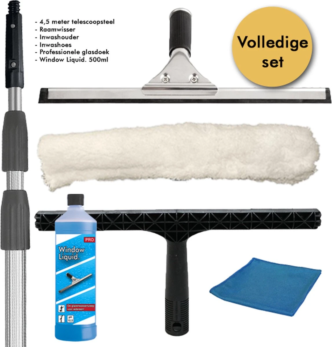 4,5 METER Zeemset Professionele rvs Raamwisser 45 cm + Inwasser en Telescoopsteel ramenwassen 4,5 meter Vensterwisser 4,5 METER Zeemset Professionele Rvs Raamwisser 45 Cm + Inwasser En Telescoopsteel Ramenwassen 4,5 Meter Vensterwisser -Huishoudelijke Artikelen Winkel