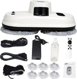 Merkloos Calodi® Robot Ramenwasser - Robot Ruitenreiniger - Ramenwasser Robot - Ramenwisser - Elektrische Glazenwasser - Incl. Afstandsbediening - Wit -Huishoudelijke Artikelen Winkel 1167x1200 3