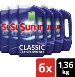 SUN® Sun Classic Normaal Vaatwaspoeder - 6 X 80 Wasbeurten - Voordeelverpakking -Huishoudelijke Artikelen Winkel 1169x1200 1