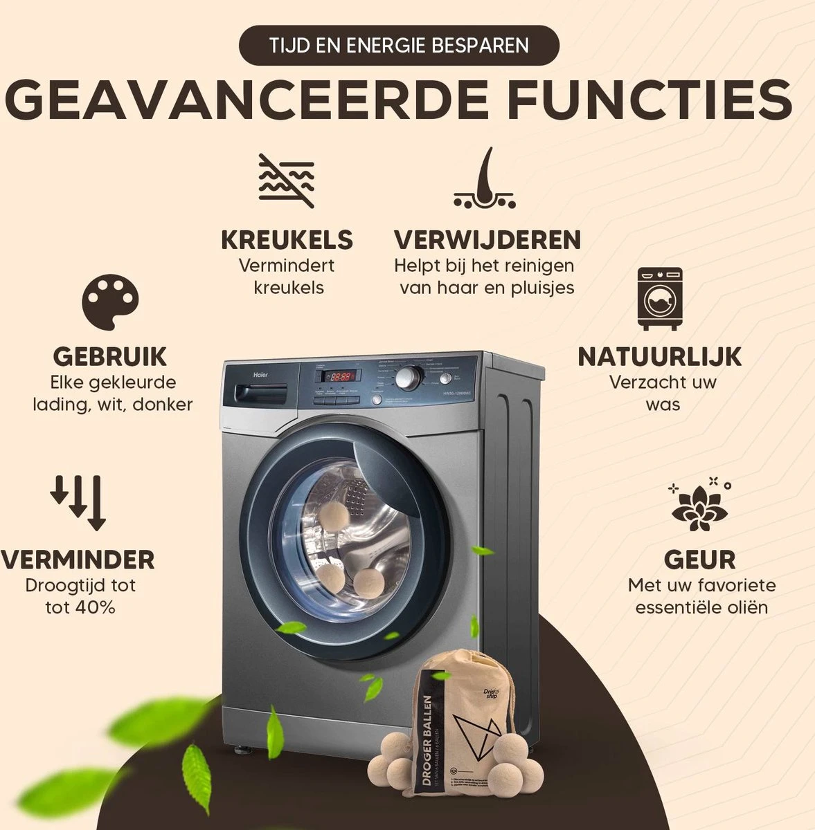 Drogerballen - Droogballen - Wasdrogerballen - Dryerballs - 6 Stuks - XL Formaat - Wol - Set Drogerballen - Droogballen - Wasdrogerballen - Dryerballs - 6 Stuks - XL Formaat - Wol - Set -Huishoudelijke Artikelen Winkel 1177x1200 2