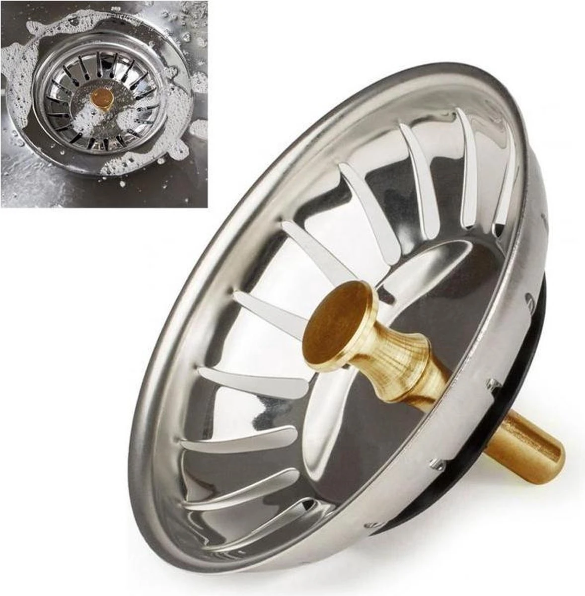 Afvoerzeef Roestvrijstaal - gootsteen zeef - gootsteen stopper - RVS - 80mm Afvoerzeef Roestvrijstaal - Gootsteen Zeef - Gootsteen Stopper - RVS - 80mm -Huishoudelijke Artikelen Winkel 1178x1200 6