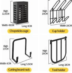 Doogo® Afdruiprek Met Lekbak 2 Laags – Inklapbaar - Muur Hangen Mogelijke - Afwasrek – Met 2 Lekbakken – Extra Accessories Voor Servies En Snijplanken - RVS -Huishoudelijke Artikelen Winkel 1180x1200 3