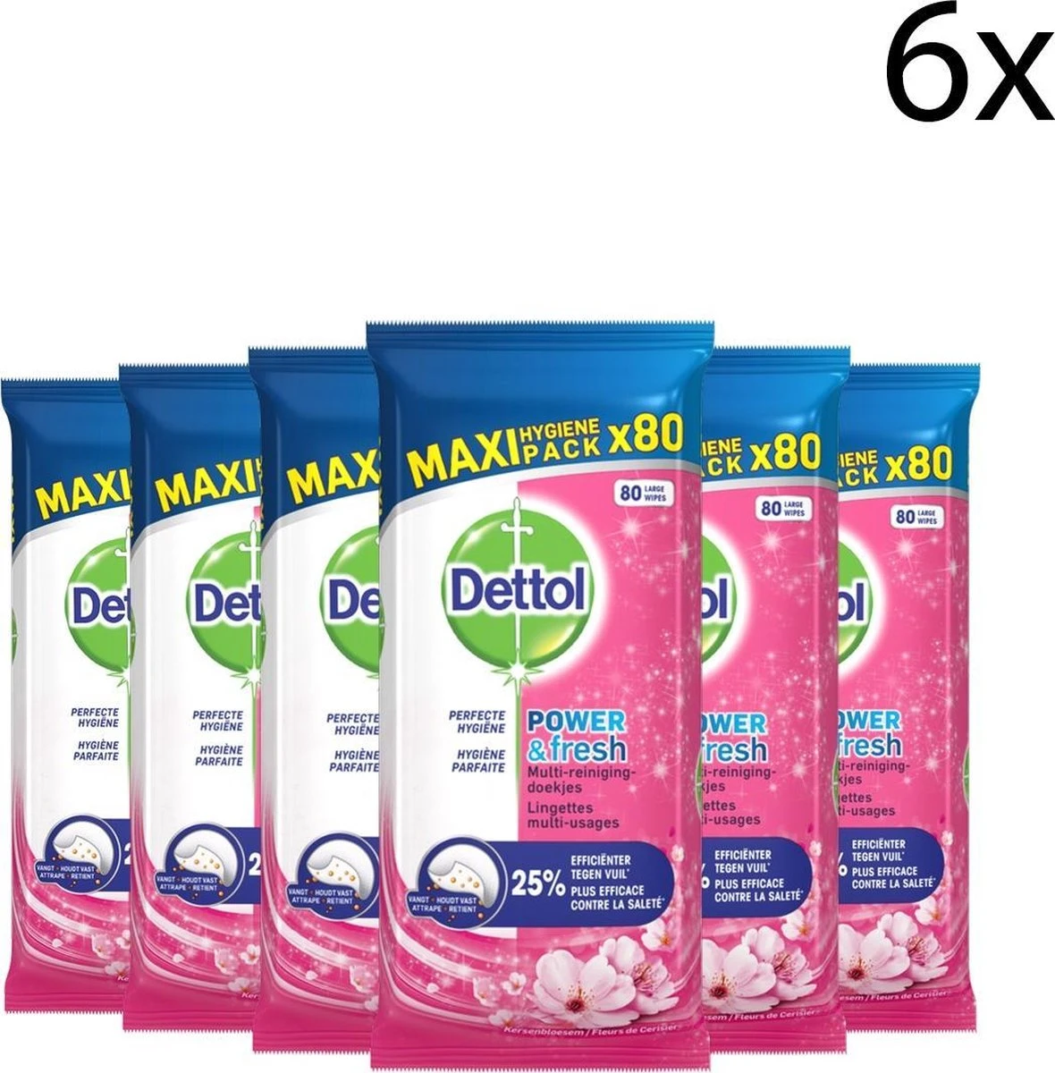 Dettol Schoonmaakdoekjes Power & Fresh - Kersenbloesem - 80 stuks x6 Dettol Schoonmaakdoekjes Power & Fresh - Kersenbloesem - 80 Stuks X6 -Huishoudelijke Artikelen Winkel 1180x1200 8