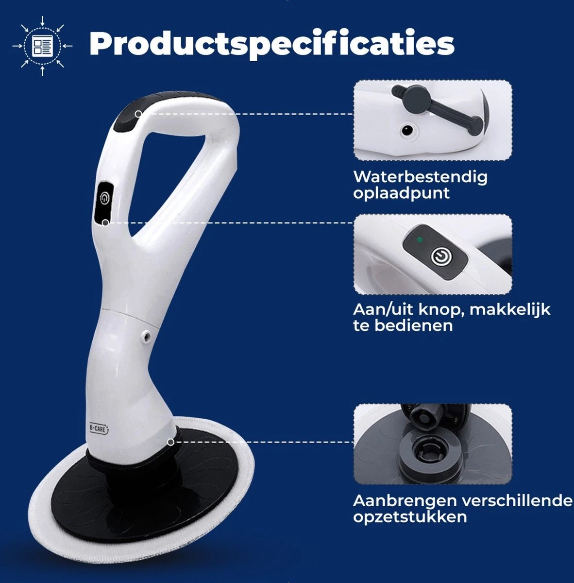 B-care Elektrische Schoonmaakborstel - 4 Opzetstukken - Wasborstel - Poetsmachine - Schrobborstel - Handborstel - Werkborstel - Schrobber - Boorborstel - Schoonmaakmiddelen - Reinigingsborstel B-care Elektrische Schoonmaakborstel - 4 Opzetstukken - Wasborstel - Poetsmachine - Schrobborstel - Handborstel - Werkborstel - Schrobber - Boorborstel - Schoonmaakmiddelen - Reinigingsborstel -Huishoudelijke Artikelen Winkel 1182x1200 4
