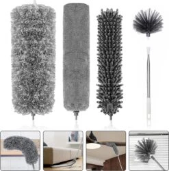 Livv Goods Telescopische Plumeau Set Met Telescoopsteel - 5 In 1 - Tot 250 Cm Uitschuifbaar - Duster - Stoffer -Huishoudelijke Artikelen Winkel 1184x1200 3