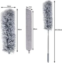 Eleganca Telescopische Plumeau Met Telescoopsteel Met 2 Koppen - 84 Tot 250 Cm - Uitschuifbaar - Ragebol - Stoffer - Lichtgewicht -Huishoudelijke Artikelen Winkel 1190x1200 8