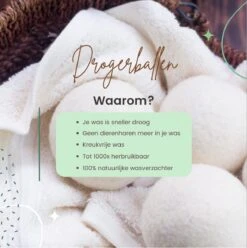 Geniet Van Gemak® | Herbruikbare Wollen Drogerballen | Wasbollen | Schaapswol | Duurzame En Energiebesparende Wasballen | 6 XL Drogerballen -Huishoudelijke Artikelen Winkel 1195x1200