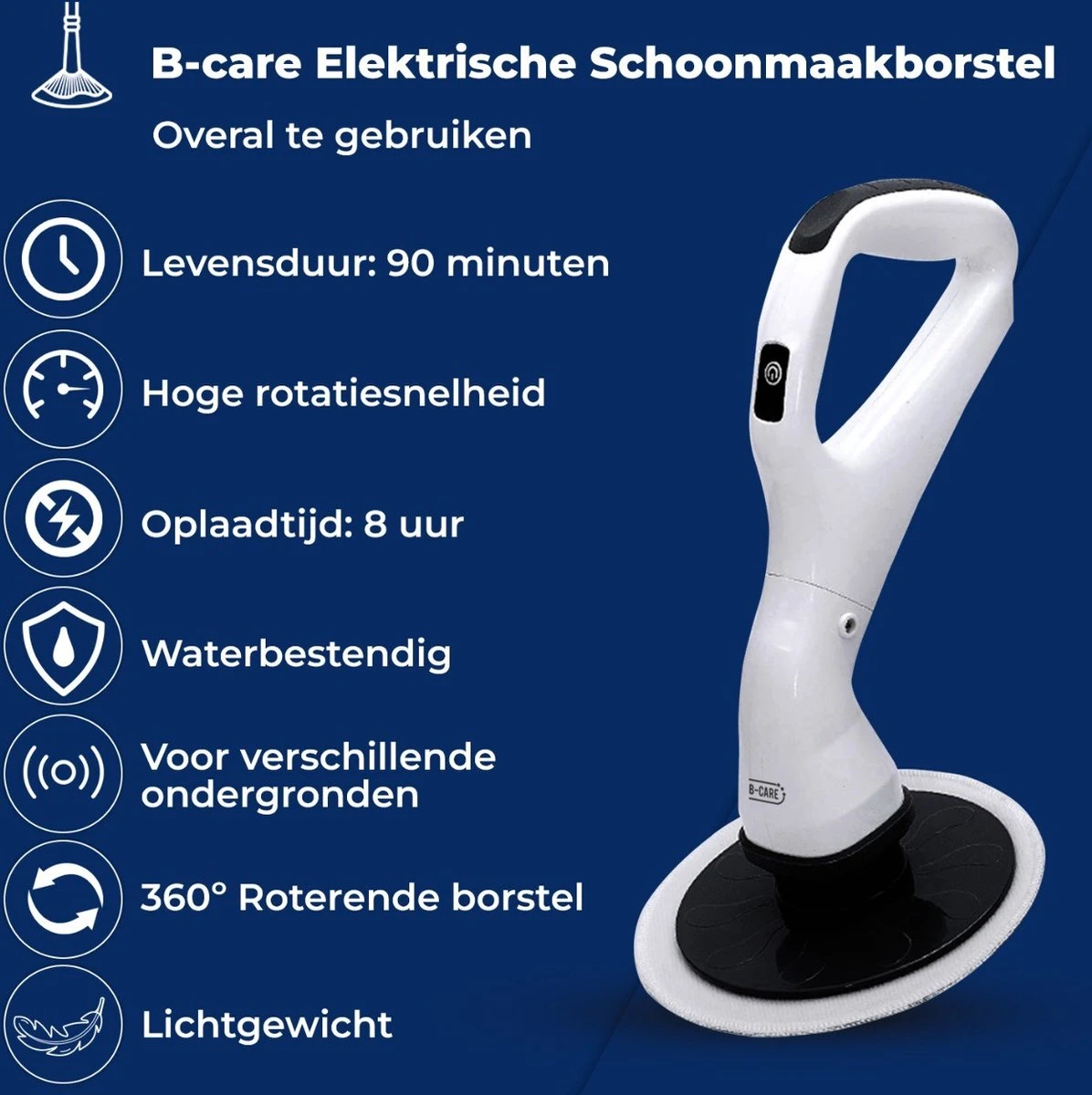 B-care Elektrische Schoonmaakborstel - 4 Opzetstukken - Wasborstel - Poetsmachine - Schrobborstel - Handborstel - Werkborstel - Schrobber - Boorborstel - Schoonmaakmiddelen - Reinigingsborstel B-care Elektrische Schoonmaakborstel - 4 Opzetstukken - Wasborstel - Poetsmachine - Schrobborstel - Handborstel - Werkborstel - Schrobber - Boorborstel - Schoonmaakmiddelen - Reinigingsborstel -Huishoudelijke Artikelen Winkel 1196x1200 8