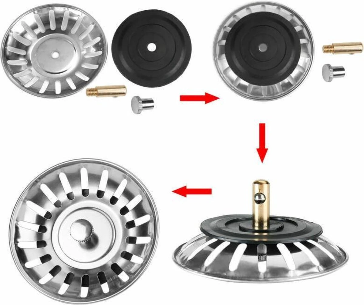 Afvoerzeef Roestvrijstaal - gootsteen zeef - gootsteen stopper - RVS - 80mm Afvoerzeef Roestvrijstaal - Gootsteen Zeef - Gootsteen Stopper - RVS - 80mm -Huishoudelijke Artikelen Winkel 1200x1007 1