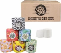 THE GOOD ROLL Toiletpapier - 24 Stuks - 400vel 2-laags - The Cheerful Choice 2 THE GOOD ROLL Toiletpapier - 24 Stuks - 400vel 2-laags - The Cheerful Choice -Huishoudelijke Artikelen Winkel 1200x1030 2