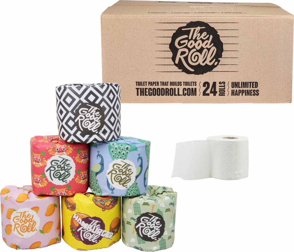 THE GOOD ROLL Toiletpapier - 24 stuks - 400vel 2-laags - The Cheerful Choice THE GOOD ROLL Toiletpapier - 24 Stuks - 400vel 2-laags - The Cheerful Choice -Huishoudelijke Artikelen Winkel 1200x1030 2