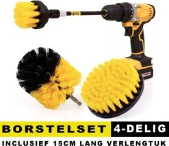 Professionele 4 Delige Borstelset Voor De Boormachine Incl. Verlengstuk, Deze Schoonmaak Schuurborstel Elektrisch Opzetborstel Schrobborstel Set Is Geschikt Als Schrobber Voor Badkamer, Auto, Keuken En Tuin -Huishoudelijke Artikelen Winkel 1200x1034 1