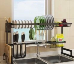 Sens Design Afwasrek Zwart - Afdruiprek - 82,5 Cm - RVS -Huishoudelijke Artikelen Winkel 1200x1042