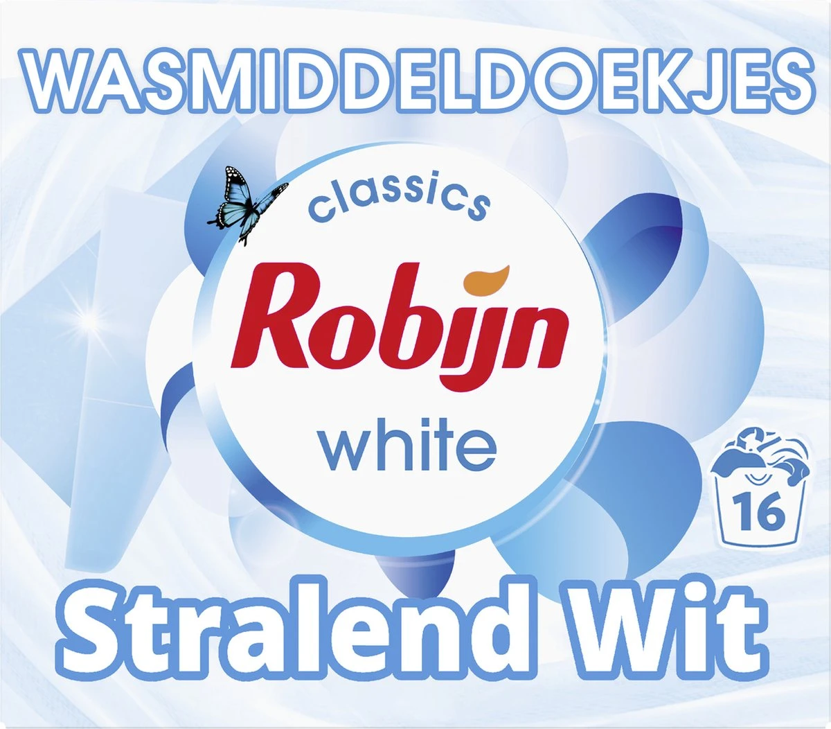 Robijn Classics Stralend Wit Wasmiddeldoekjes 16 wasstrips Robijn Classics Stralend Wit Wasmiddeldoekjes 16 Wasstrips -Huishoudelijke Artikelen Winkel