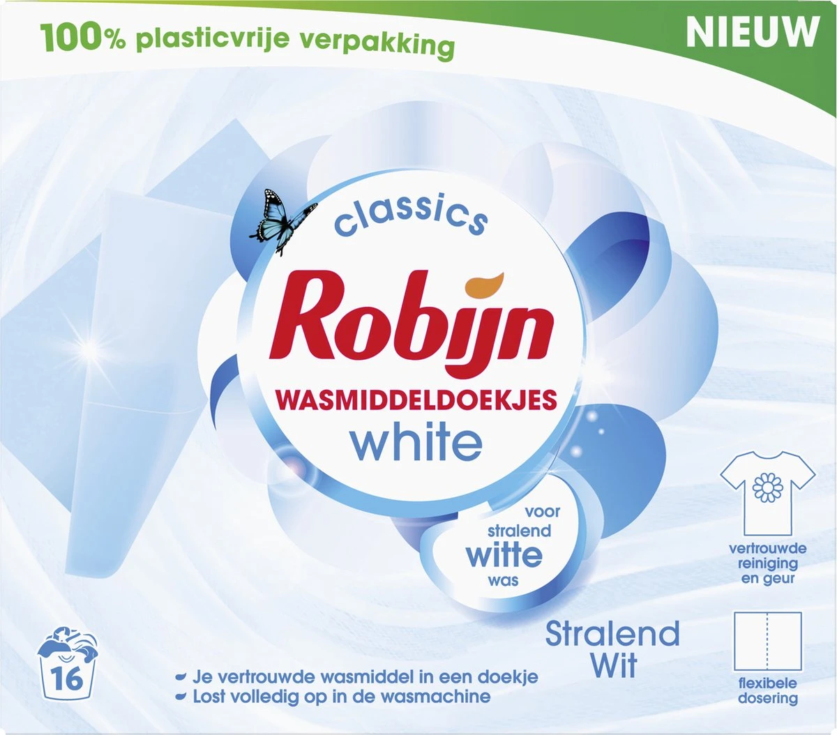Robijn Classics Stralend Wit Wasmiddeldoekjes 16 wasstrips Robijn Classics Stralend Wit Wasmiddeldoekjes 16 Wasstrips -Huishoudelijke Artikelen Winkel 1200x1054 1