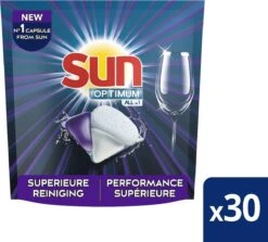 SUN® Sun Optimum All-in 1 Regular Capsules - 30 Vaatwastabletten - Maandbox -Huishoudelijke Artikelen Winkel 1200x1084 5
