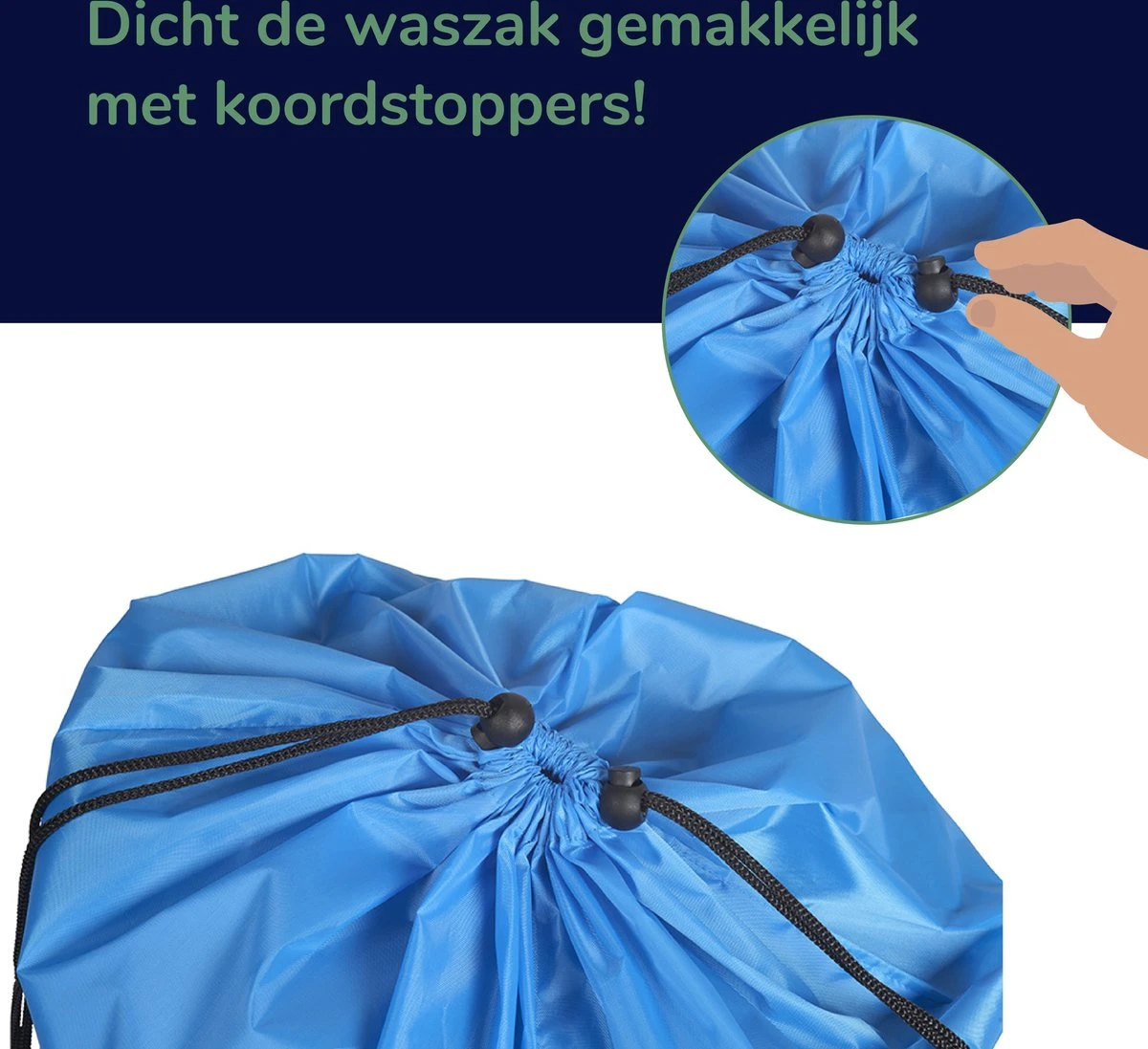Wonair - Waszakken voor wasgoed - 60x90cm - Hemelsblauw - Met trekkoord Wonair - Waszakken Voor Wasgoed - 60x90cm - Hemelsblauw - Met Trekkoord -Huishoudelijke Artikelen Winkel