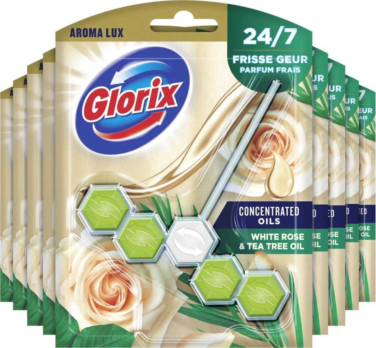 Glorix Aroma Lux Toiletblokken White Rose & Tea Tree Oil - 9 x 55g - Voordeelverpakking Glorix Aroma Lux Toiletblokken White Rose & Tea Tree Oil - 9 X 55g - Voordeelverpakking -Huishoudelijke Artikelen Winkel 1200x1109 7