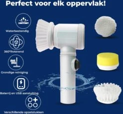 B-care Magic Brush - Elektrische Multifunctionele Schoonmaakborstel - 7 Opzetstukken - Wasborstel - Poetsmachine - Schrobborstel - Handborstel - Werkborstel - Schrobber - Boorborstel - Reinigingsborstel -Huishoudelijke Artikelen Winkel 1200x1112 5