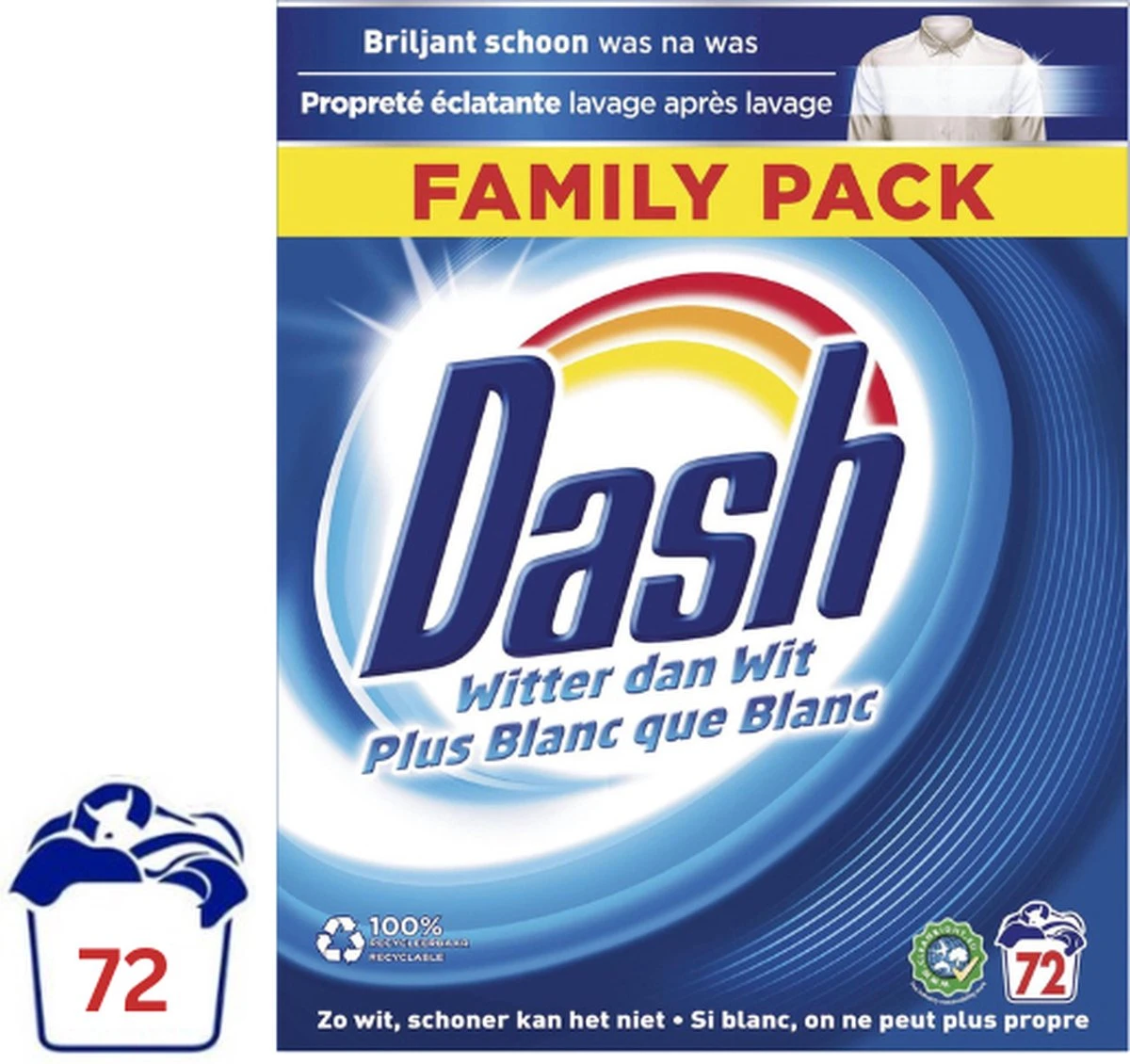 Dash Waspoeder Original Wit - Wasmiddel - 72 Wasbeurten - Voordeelverpakking Dash Waspoeder Original Wit - Wasmiddel - 72 Wasbeurten - Voordeelverpakking -Huishoudelijke Artikelen Winkel