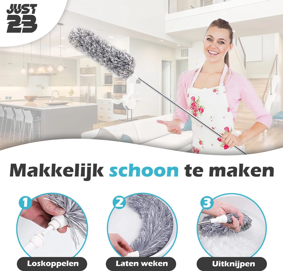 JUST23 Plumeau Uitschuifbaar met Telescoopsteel – 60 tot 140 cm – Ragebol – Stoffer – Duster – Grijs – Incl. Microfiber doek JUST23 Plumeau Uitschuifbaar Met Telescoopsteel – 60 Tot 140 Cm – Ragebol – Stoffer – Duster – Grijs – Incl. Microfiber Doek -Huishoudelijke Artikelen Winkel 1200x1147 4