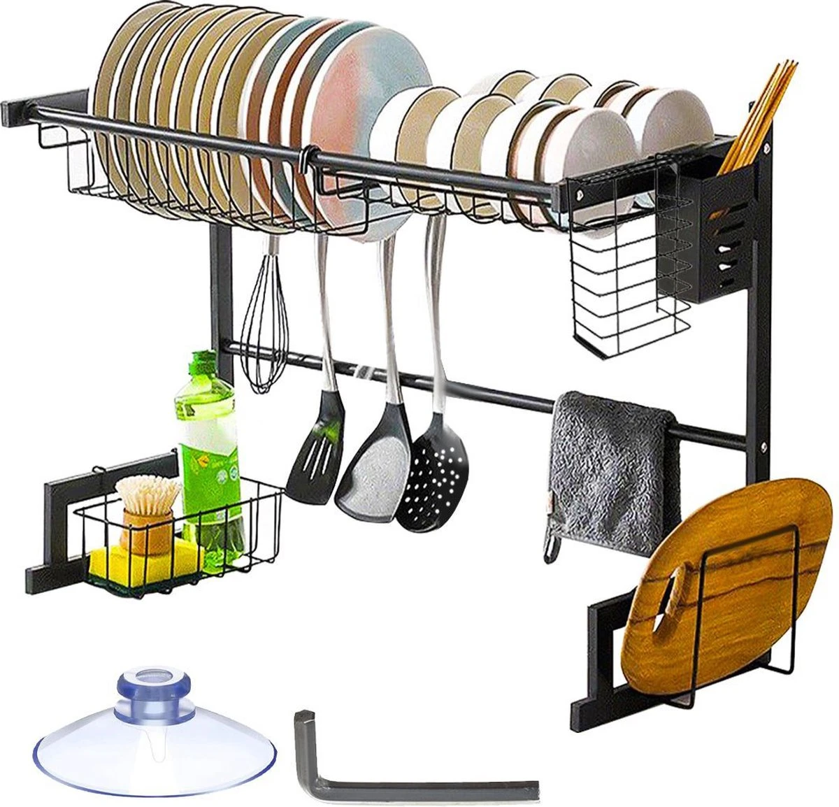 Afdruiprek droger Zwart voor bestek boven de gootsteen 65 cm x 29 cm x 52 cm Afdruiprek Droger Zwart Voor Bestek Boven De Gootsteen 65 Cm X 29 Cm X 52 Cm -Huishoudelijke Artikelen Winkel 1200x1154 2