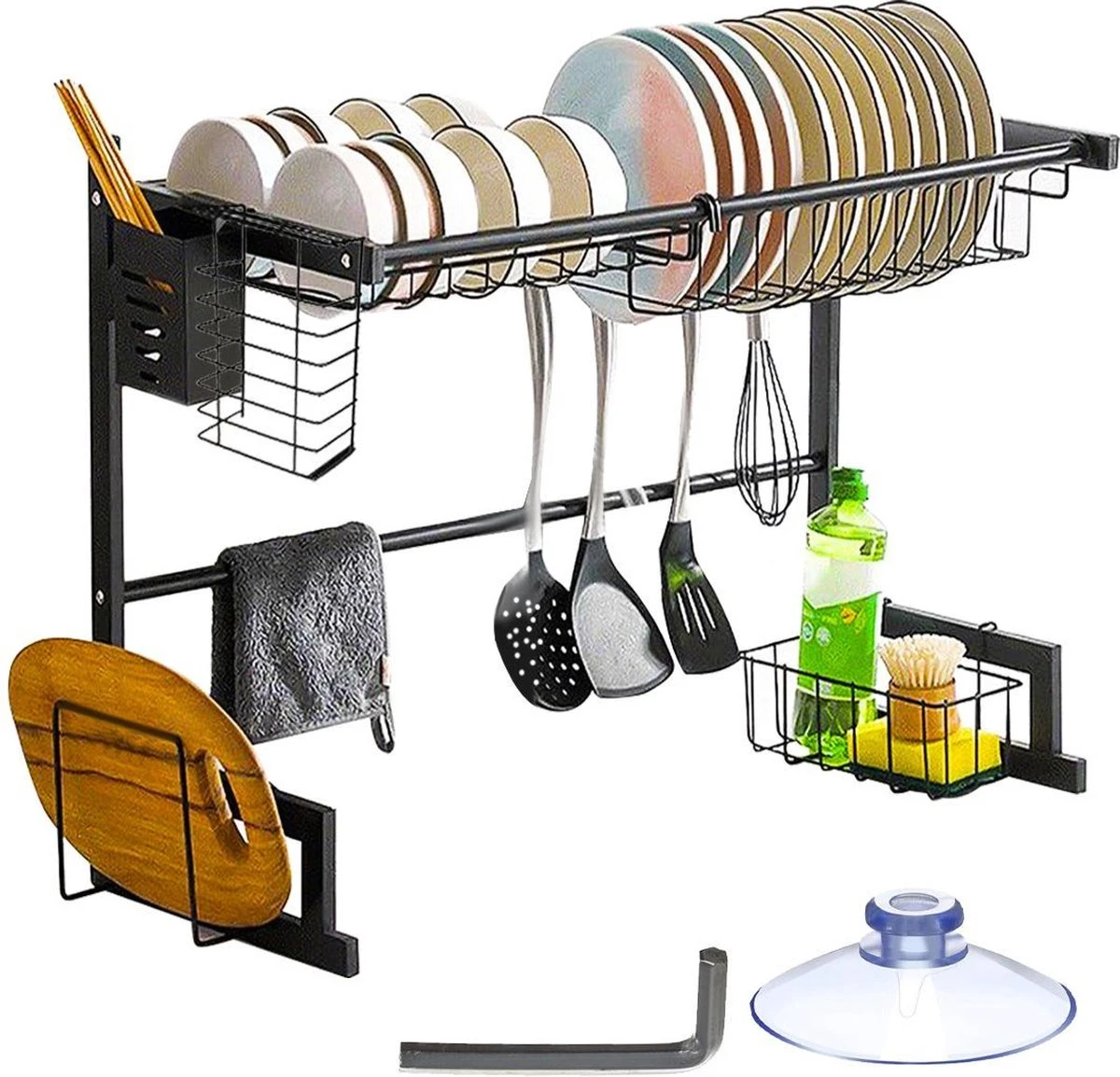 Afdruiprek droger Zwart voor bestek boven de gootsteen 65 cm x 29 cm x 52 cm Afdruiprek Droger Zwart Voor Bestek Boven De Gootsteen 65 Cm X 29 Cm X 52 Cm -Huishoudelijke Artikelen Winkel 1200x1154 3