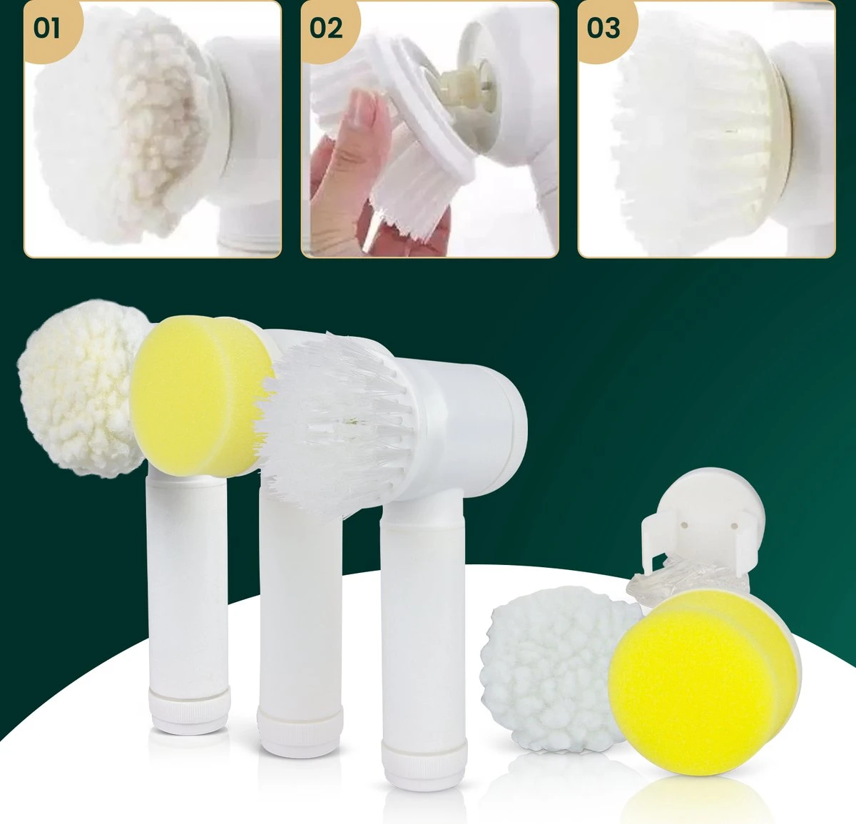 Apeiron Elektrische Schoonmaakborstel - Poetsmachine - Poliermachine - Schrobborstel - Handborstel - Werkborstel - Schrobber - Boorborstel - Wasborstel - Schoonmaakmiddelen - Reinigingsborstel - 3 Opzetstukken Apeiron Elektrische Schoonmaakborstel - Poetsmachine - Poliermachine - Schrobborstel - Handborstel - Werkborstel - Schrobber - Boorborstel - Wasborstel - Schoonmaakmiddelen - Reinigingsborstel - 3 Opzetstukken -Huishoudelijke Artikelen Winkel 1200x1155 5