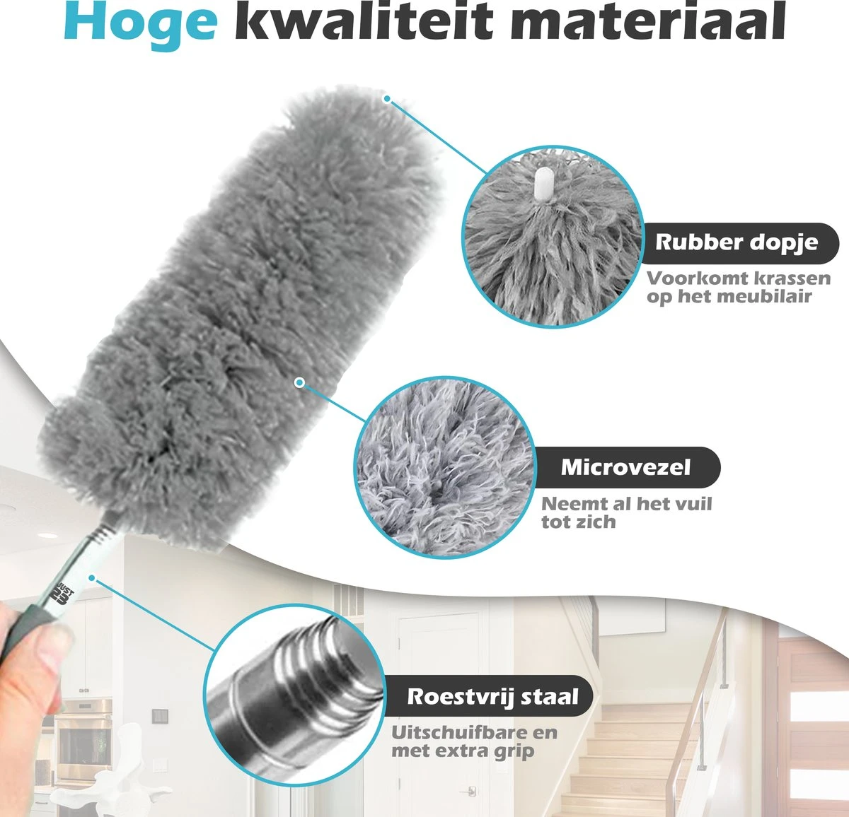 JUST23 Plumeau Uitschuifbaar met Telescoopsteel – 60 tot 140 cm – Ragebol – Stoffer – Duster – Grijs – Incl. Microfiber doek JUST23 Plumeau Uitschuifbaar Met Telescoopsteel – 60 Tot 140 Cm – Ragebol – Stoffer – Duster – Grijs – Incl. Microfiber Doek -Huishoudelijke Artikelen Winkel 1200x1156 10