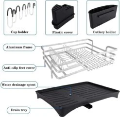 Doogo® Afdruiprek Met Bestekkorf En Lekbak Voor Keukenborden En Bestek Afdruiprek Met Draaibare Uitloop 2 Doogo® Afdruiprek Met Bestekkorf En Lekbak Voor Keukenborden En Bestek Afdruiprek Met Draaibare Uitloop -Huishoudelijke Artikelen Winkel 1200x1169 7