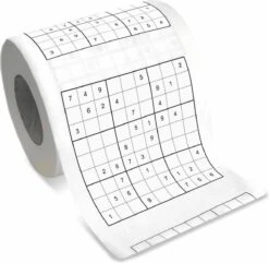 MikaMax Sudoku WC Papier - Sudoku - Iedervel Een Andere Sudoku - Toiletpapier - Puzzels - Puzzel
