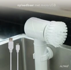 Altrid Elektrische Schoonmaakborstel - Oplaadbaar - Verbeterde Versie - 3 Opzetstukken - Poetsmachine - Handborstel - Schrobborstel - Schrobber - Reinigingsborstel - Schoonmaakmiddelen -Huishoudelijke Artikelen Winkel 1200x1176 11