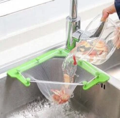 Merkloos Gootsteen Organizer - Gootsteen Afval Netje - Gootsteenontstopper - Spoelbak - Incl. 50 Netjes