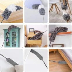 ForDig 7-Delige Plumeau Set - Duster Met Telescoopsteel Uitschuifbaar Tot 250 Cm - Inclusief Ragebol / Voegenborstel / Microvezel Doek / Chenille Borstel - Wasbaar - 360 Graden Draaibaar -Huishoudelijke Artikelen Winkel 1200x1184 14