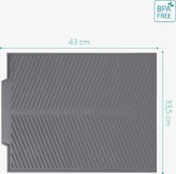 Navaris Siliconen Droogmat Met Afvoer - Aanrecht Droogmat Voor Afwas, Borden, Bestek, Glazen - Grijs 4 Navaris Siliconen Droogmat Met Afvoer - Aanrecht Droogmat Voor Afwas, Borden, Bestek, Glazen - Grijs -Huishoudelijke Artikelen Winkel 1200x1184 9