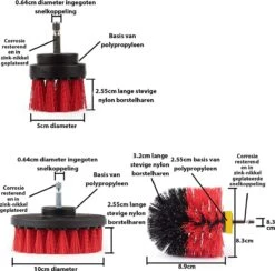 Kibani 3 Delige Borstelset Voor Boormachine - Rood - Voor Beton, Baksteen En Andere Ruwe Oppervlakken - Schrobborstel – Boorborstel – Schuurborstel - Borstel Boormachine – Schoonmaakborstel – Reinigingsborstel – Tapijtreiniger - Borstelset 5 Kibani 3 Delige Borstelset Voor Boormachine - Rood - Voor Beton, Baksteen En Andere Ruwe Oppervlakken - Schrobborstel – Boorborstel – Schuurborstel - Borstel Boormachine – Schoonmaakborstel – Reinigingsborstel – Tapijtreiniger - Borstelset -Huishoudelijke Artikelen Winkel 1200x1186 6